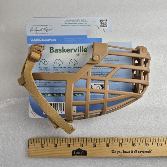 Baskerville Classic Lightweight Basket Muzzle Dog Behaviour Training Size 9 NEW - Picture 2 of 5